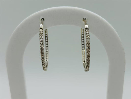 Diamond Hoop Earrings